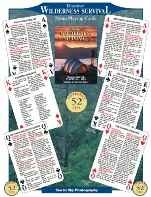 SEA and SKY Discover Wilderness Survival Playing Cards